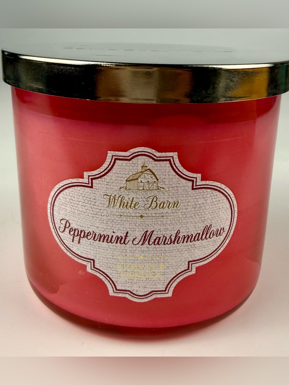 Bath & Body Works White Barn Peppermint Marshmallow Candle Large 3-Wick NEW